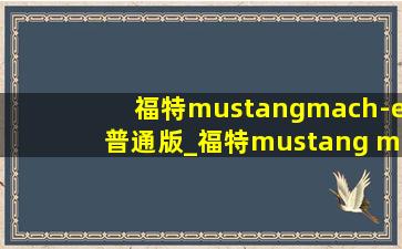 福特mustangmach-e普通版_福特mustang mach-e参数